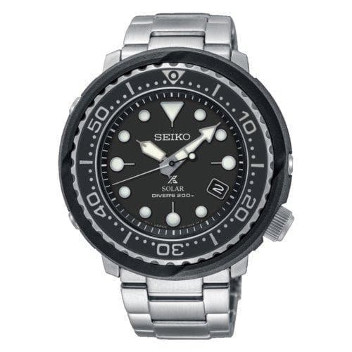 Seiko Solar Tuna Black Dial Prospex Diver's Men's Watch SNE497P1