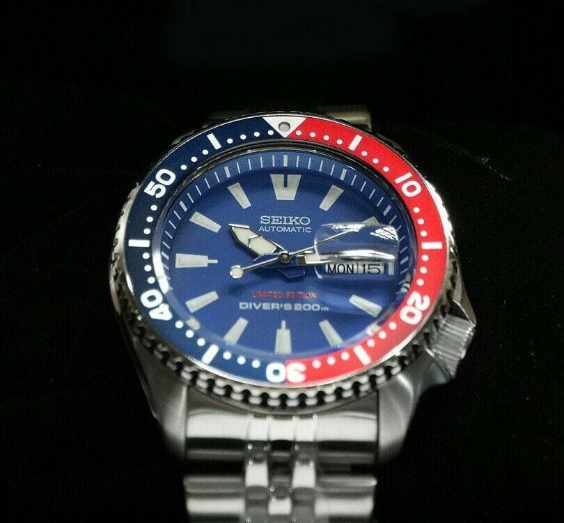 Seiko Thai Limited Edition Pepsi SKX Diver's Men's Stainless Steel Watch SKXA65K