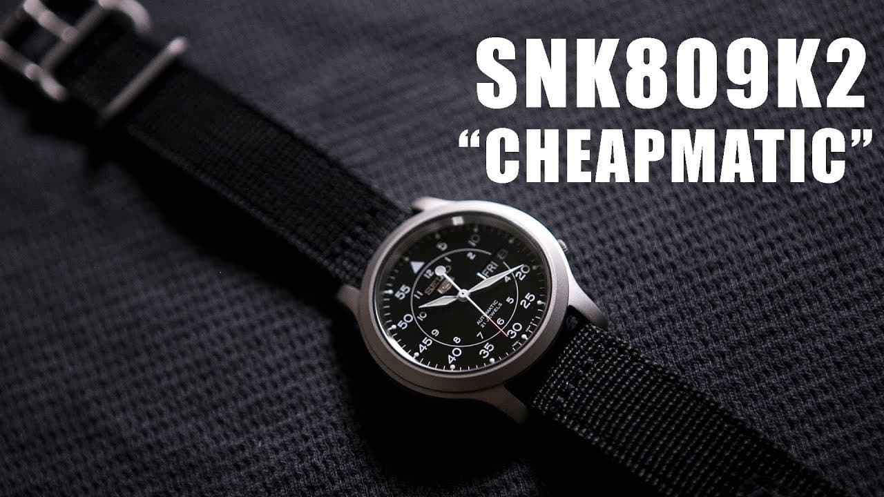 Seiko 5 Sports Military 100M Automatic Men's Watch Black Nylon Strap SNK809K2 - Diligence1International