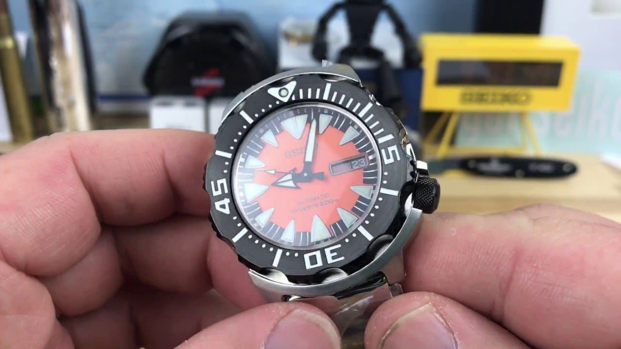 Seiko Monster Orange Fang 2nd Gen Diver s Men s Stainless Steel