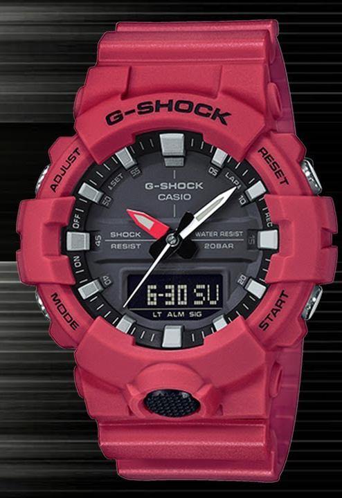 Casio G-Shock Anadigi Red x Black x Grey Accents Last Dance Watch GA800-4ADR - Diligence1International