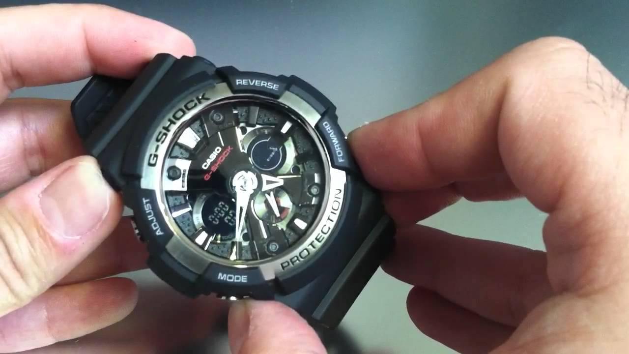 Casio G-Shock Standard Anadigi Black x Metallic Bezel Grey Accents Watch GA200-1ADR - Diligence1International