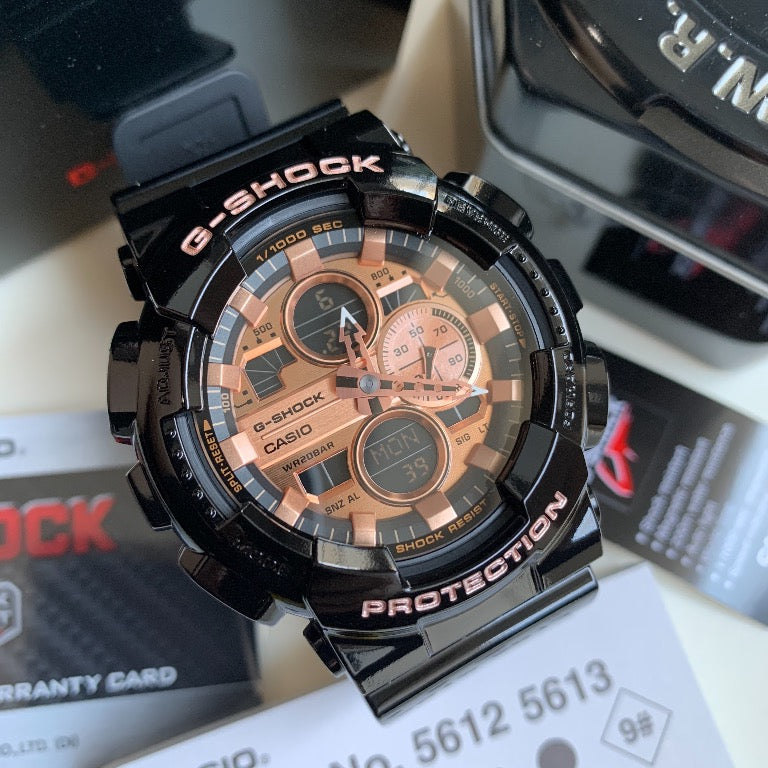 Casio G-Shock Special Color Black x Rose Gold Dial Watch GA140GB-1A2DR