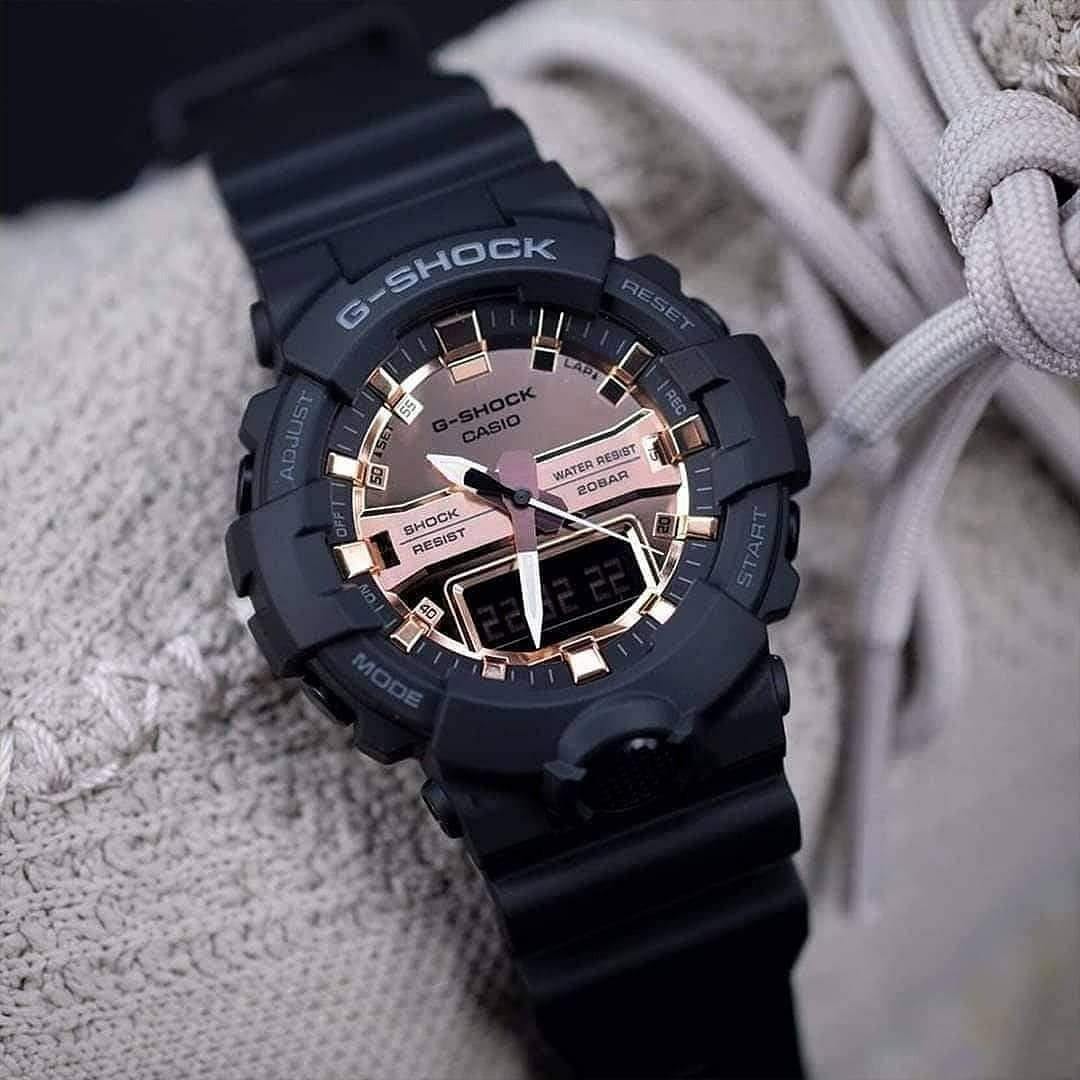 Casio G-Shock Standard Analog Digital Black x Rose Gold Dial Watch GA800MMC-1ADR - Diligence1International