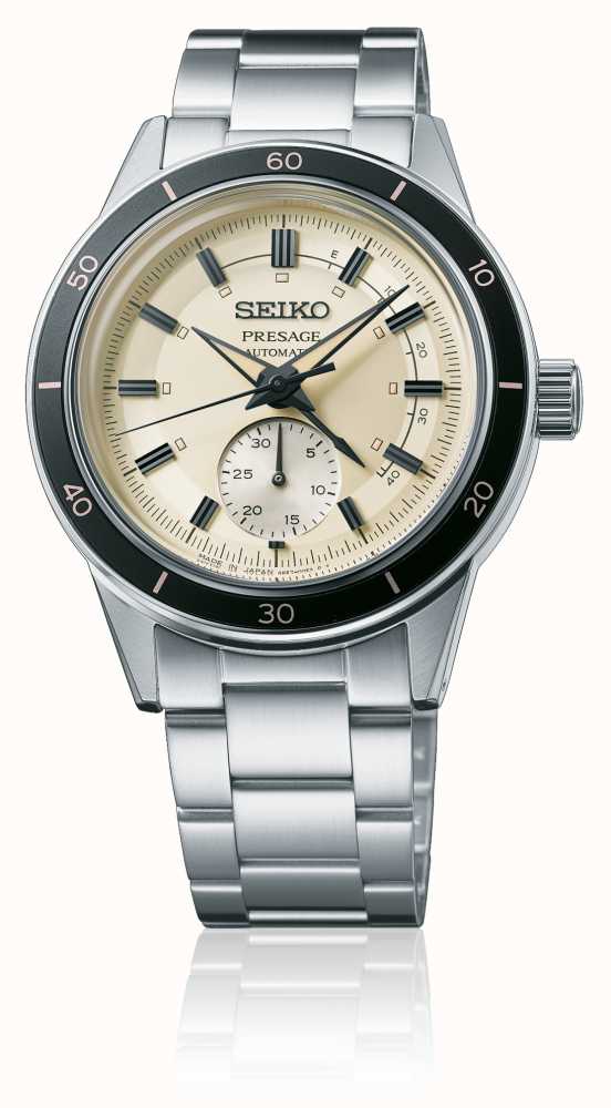 Seiko Presage Style 60 White Men's Stainless Steel Watch w/ Pow. Res. Indicator SSA447J1