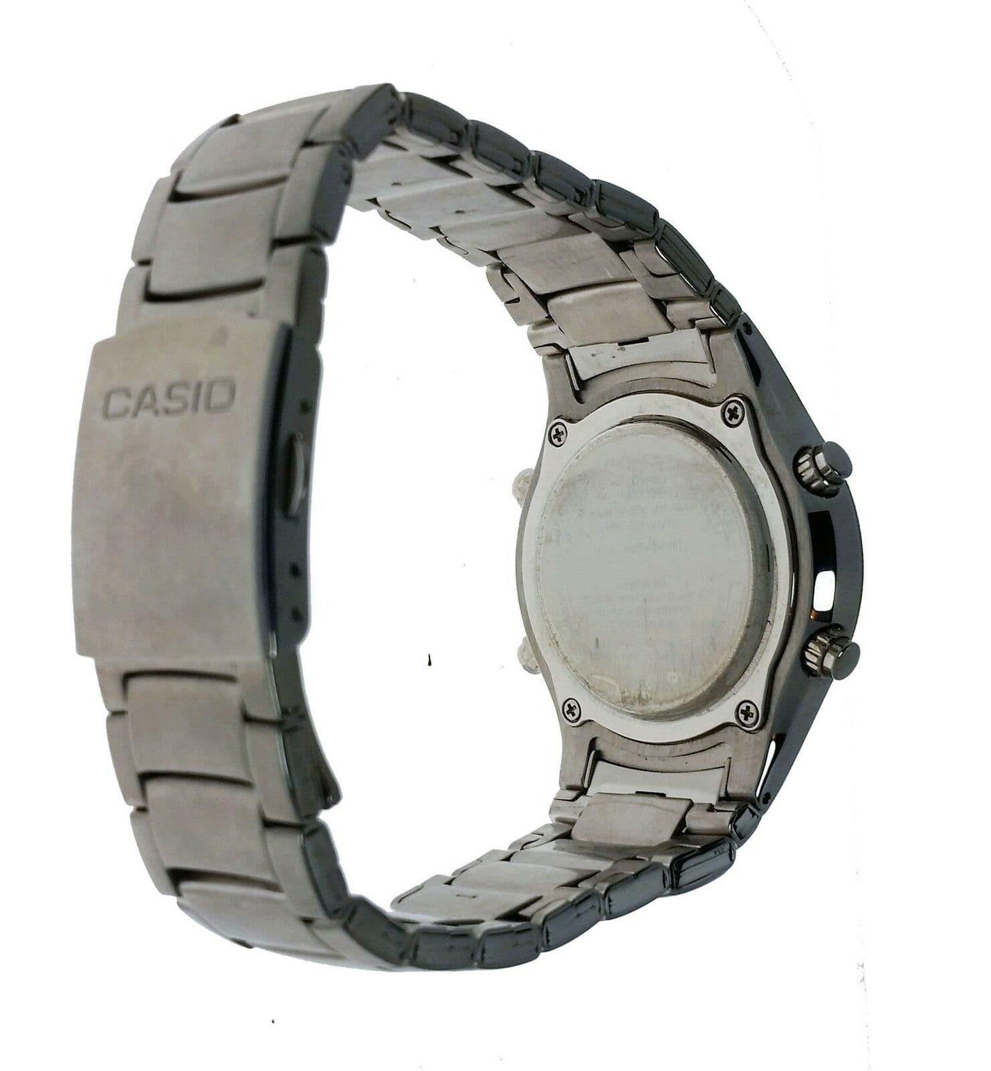 Casio Hunting Timer Moon Phase Anadigi Stainless Steel Watch AMW-701D-1AV - Diligence1International
