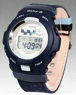 Casio Baby-G Denim Style Retrograde Digital Black Watch BG1002DM-2DR