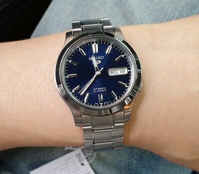 Seiko 5 Classic Blue+White Dial Couple's Stainless Steel Watch Set SNK793K1+SYMD87K1 - Diligence1International