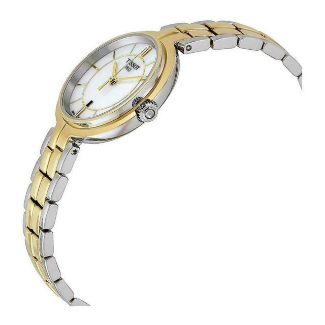 Tissot Swiss Made T-Lady Flamingo MOP 2 Tone Gold Plated Ladies' Watch T0942102211101 - Diligence1International