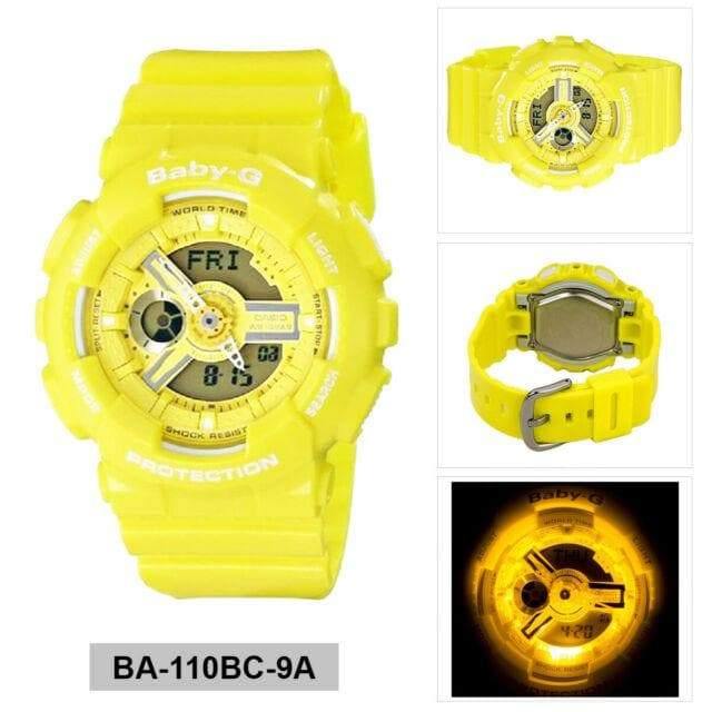 Casio Baby-G BA-110 Series Analog-Digital Neon Color Yellow Watch BA110BC-9ADR - Diligence1International