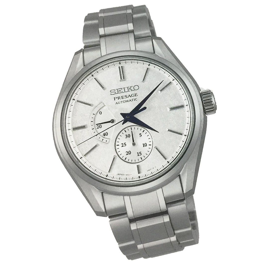 Seiko JDM Presage White Baby GS Snowflake Men's Titanium Watch w/ Pow. Res. Indicator SARW041 - Diligence1International