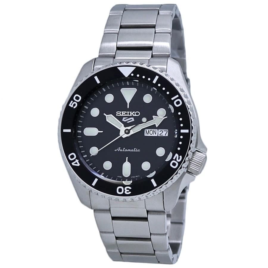 NEW Seiko 5 Sports 100M Automatic Men's Watch Black Dial Bezel SRPD55K1 - Diligence1International