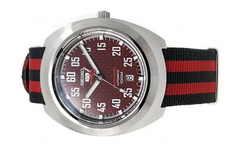 Seiko 5 Sports Red Carbon Fiber Dial Limited Edition Helmet Turtle Watch SRPA87K1 - Diligence1International