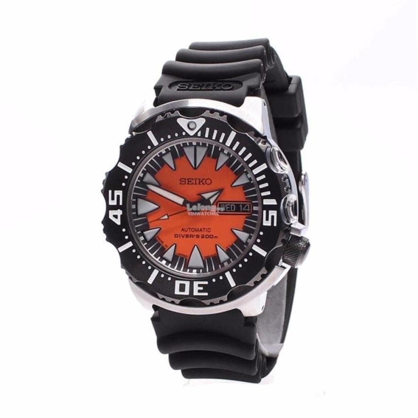 Seiko Monster Orange Fang 2nd Gen Diver's Men's Rubber Strap Watch SRP315K1 - Diligence1International