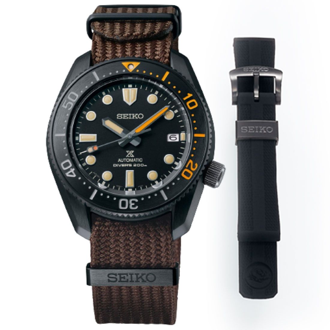 Seiko 1968 Japan Made Gen 2 Baby Marinemaster Black Series Limited Edition Men's Seichu Strap Watch SPB255J1