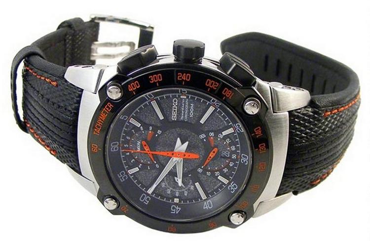 Seiko Sportura Double Retrograde Chronograph Men's Leather Strap Watch SPC039P2 - Diligence1International