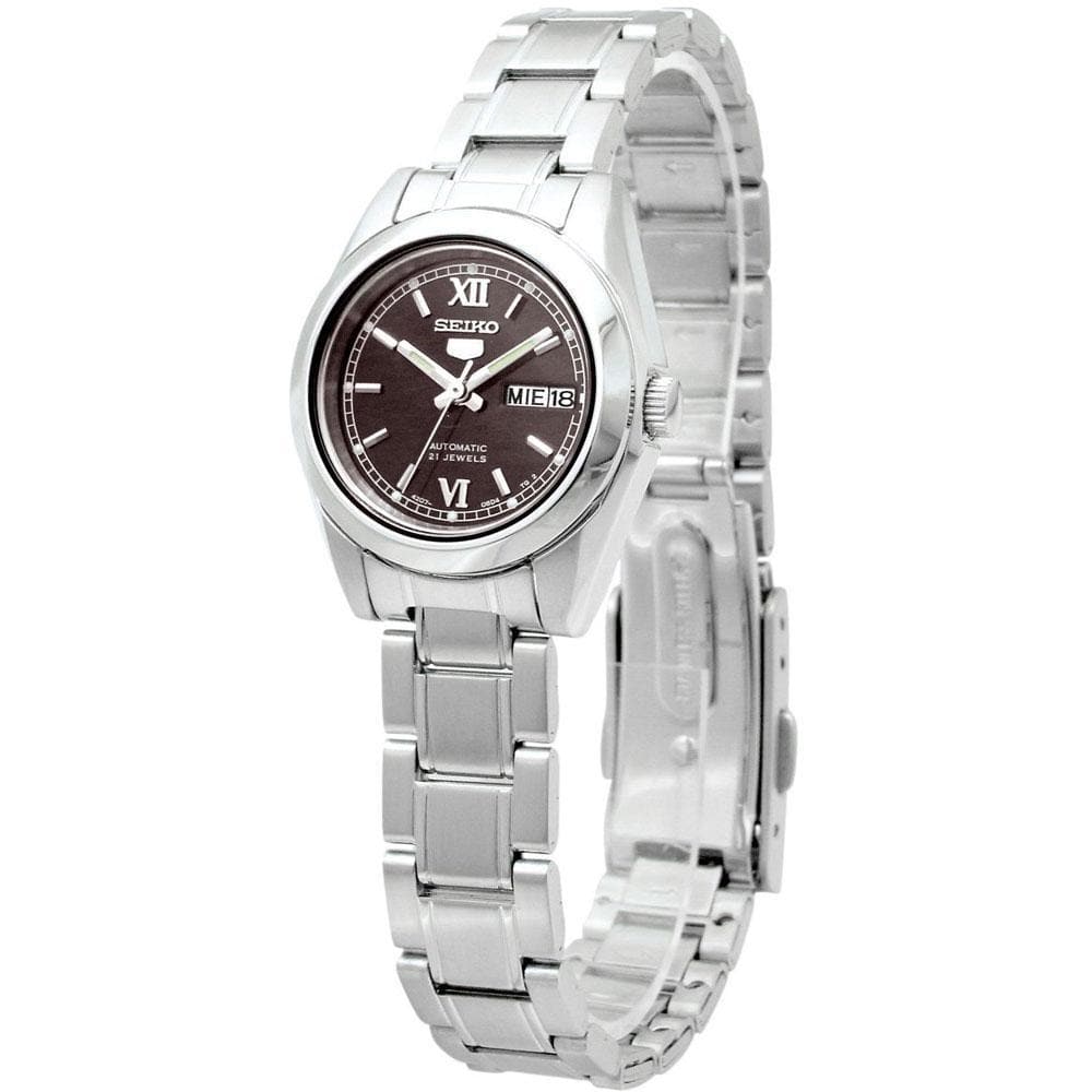 Seiko 5 Classic Ladies Size Brown Dial Stainless Steel Strap Watch SYMK25K1 - Diligence1International