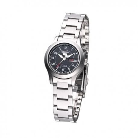 Seiko 5 Classic Ladies Size Black Dial Stainless Steel Strap Watch SYME03K1 - Diligence1International