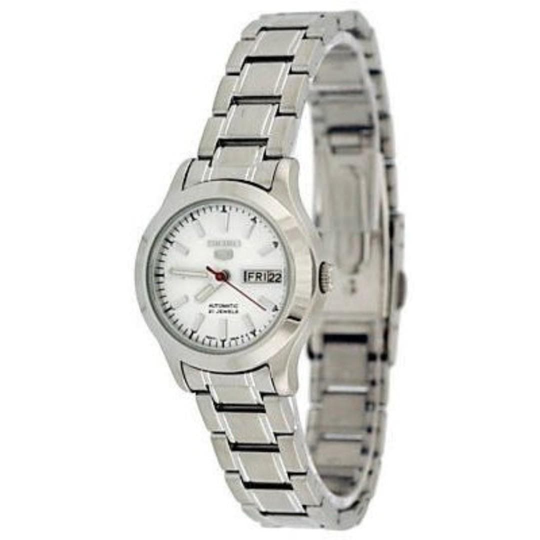 Seiko 5 Classic Ladies Size White Dial Stainless Steel Strap Watch SYMD87K1 - Diligence1International
