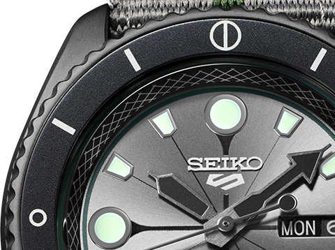 Seiko 5 Sports 100M Naruto LE Shikamaru Automatic Men's Watch Grey Dial Nylon Strap SRPF75K1 - Diligence1International