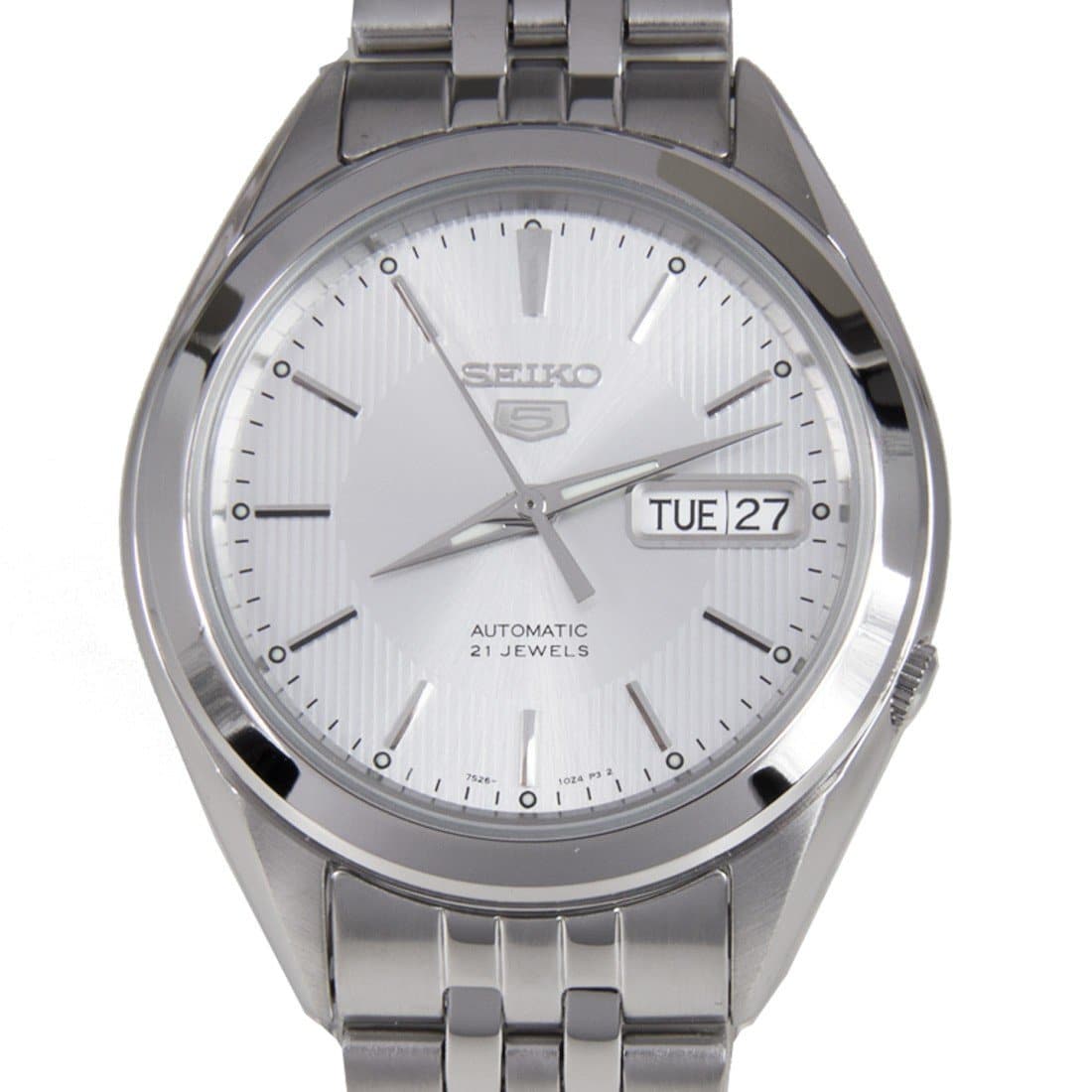 Seiko 5 Classic Men's Size Silver Dial Stainless Steel Strap Watch SNKL15K1 - Diligence1International