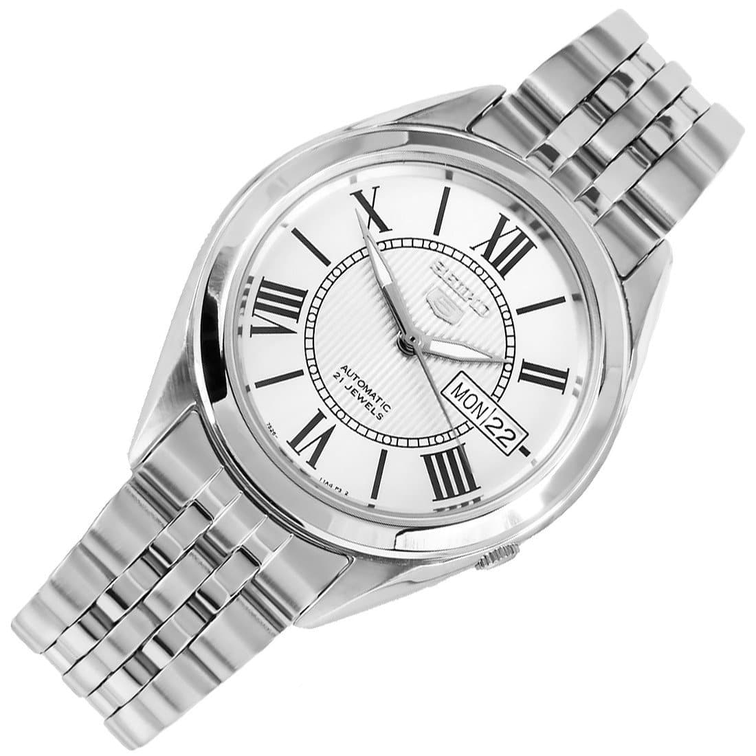 Seiko 5 Classic Men's Size Silver Dial Stainless Steel Strap Watch SNKL29K1 - Diligence1International