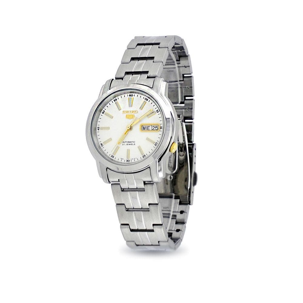 Seiko 5 Classic Men's Size White Dial Stainless Steel Strap Watch SNKL77K1 - Diligence1International