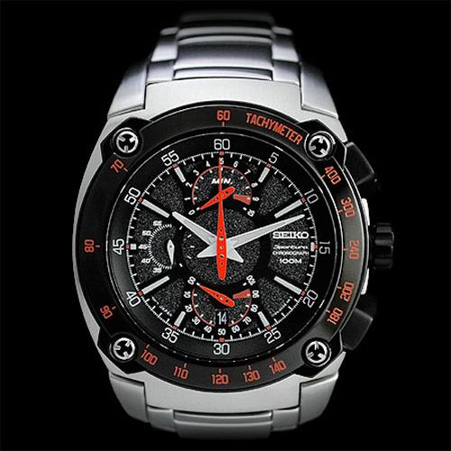 Seiko Sportura Double Retrograde Chronograph Men's Stainless Steel Watch SPC039P1 - Diligence1International