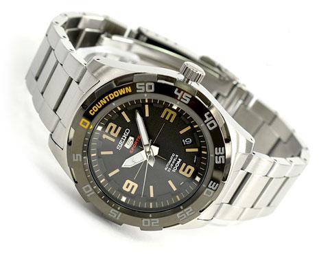 Seiko 5 Sports 100M Automatic Watch Black Dial Stainless Steel Strap SRPB83K1 - Diligence1International