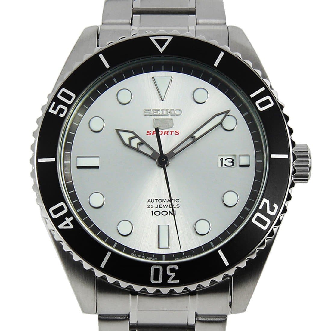 Seiko 5 best sale sports silver