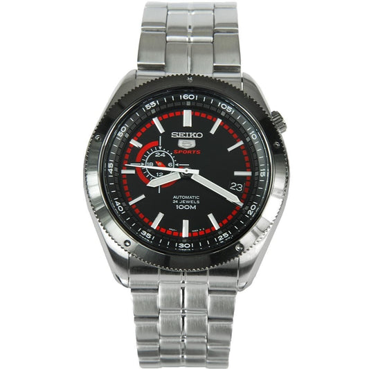 Seiko 5 Sports 100M 24 Hour Sub-Dial Red Men's Stainless Steel Strap Watch SSA069K1 - Diligence1International