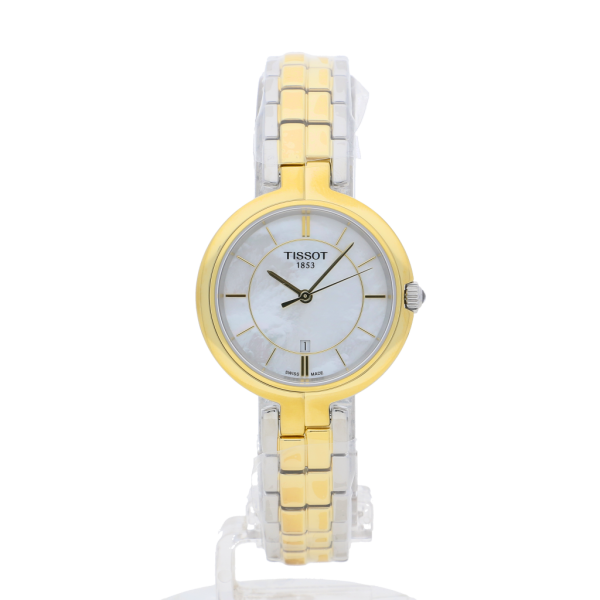 Tissot Swiss Made T-Lady Flamingo MOP 2 Tone Gold Plated Ladies' Watch T0942102211101 - Diligence1International