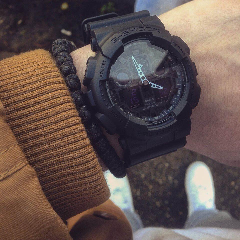 Watch G Shock G100 1a1 Casio G-Shock Black Stealth Series