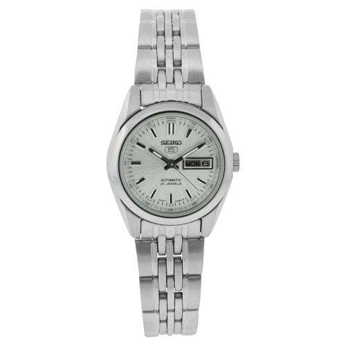 Seiko 5 Classic Ladies Size Silver Dial Stainless Steel Strap Watch SYMA27K1 - Diligence1International