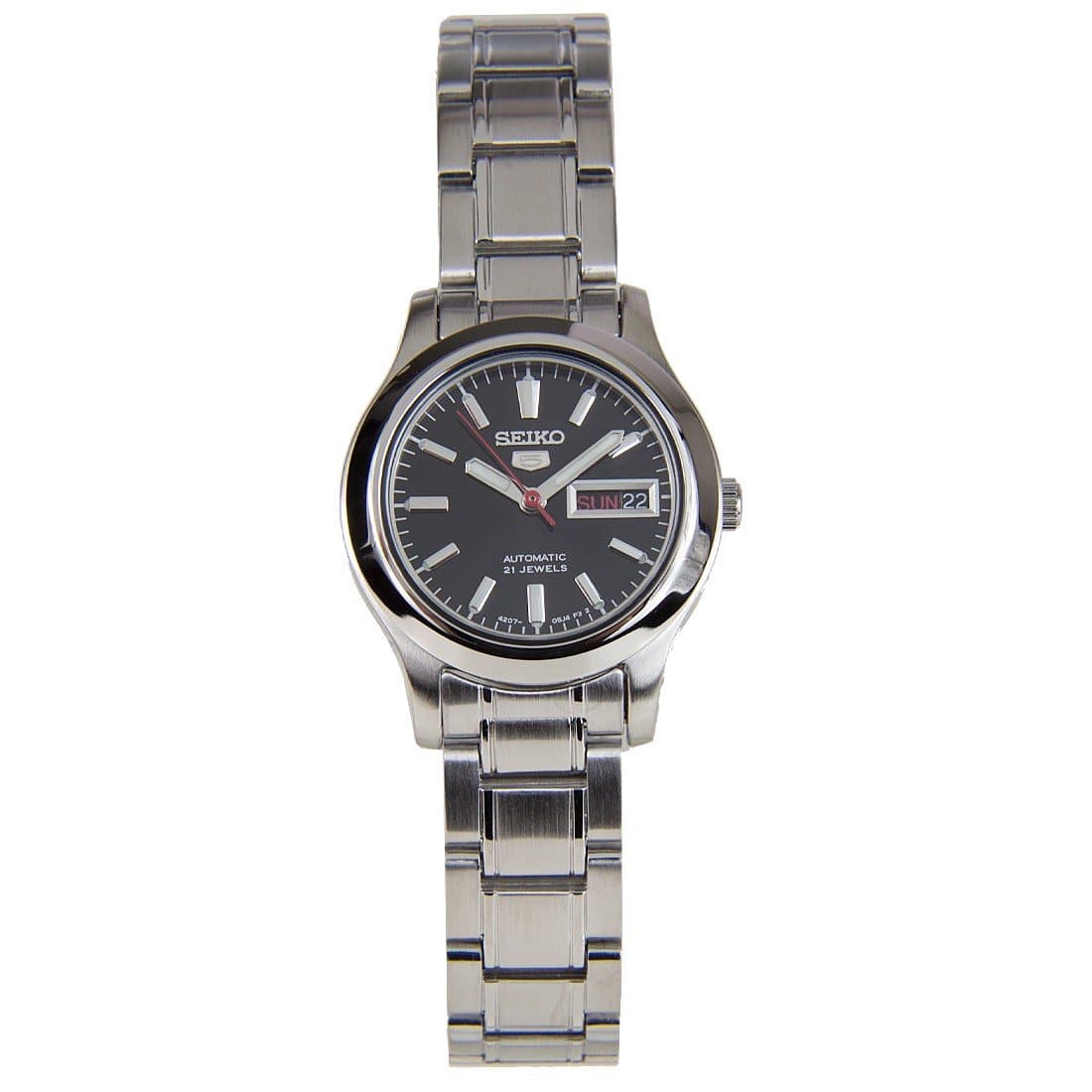 Seiko 5 Classic Ladies Size Black Dial Stainless Steel Strap Watch SYMD95K1 - Diligence1International