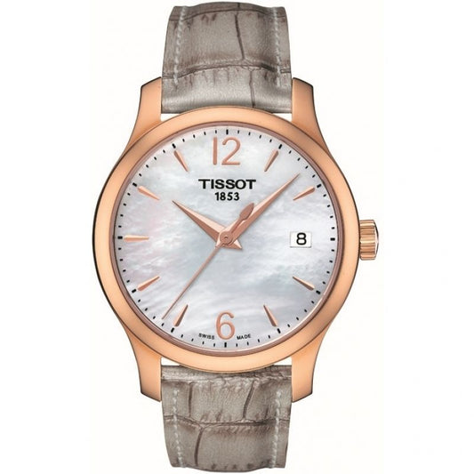 Tissot Swiss Made T-Trend Tradition Ladies' MOP Leather Strap Watch T0632103711700 - Diligence1International