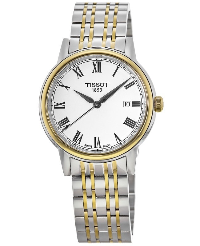 Tissot Swiss Made T-Classic Carson 2 Tone Gold Plated Men's Watch T0854102201300 - Diligence1International