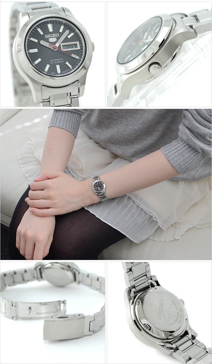 Seiko 5 Classic Ladies Size Black Dial Stainless Steel Strap Watch SYMD95K1 - Diligence1International