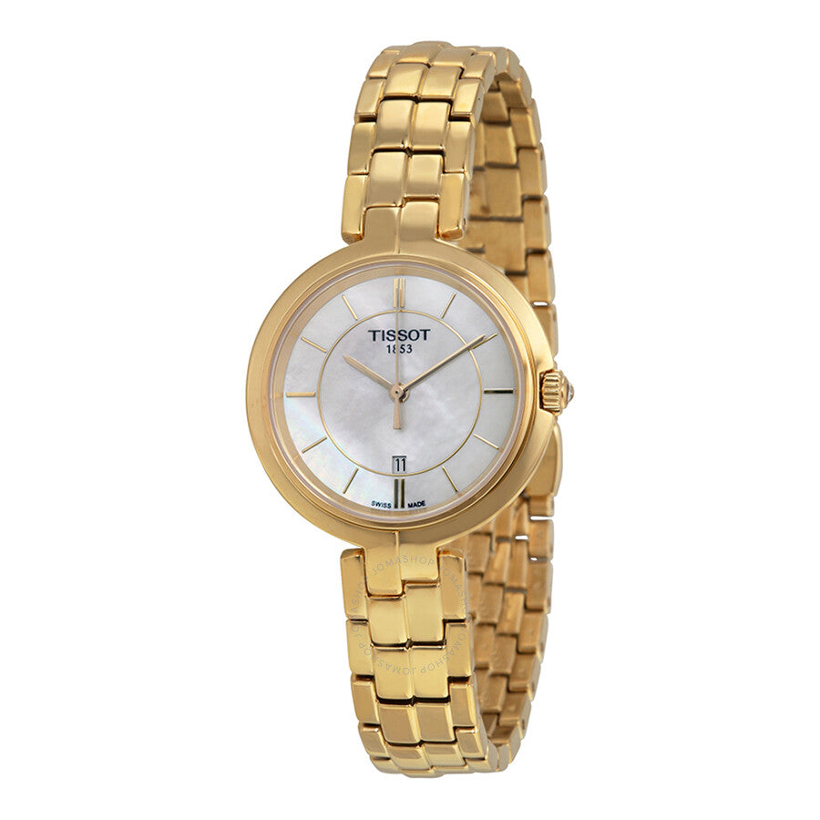 Tissot Swiss Made T-Lady Flamingo MOP Gold Plated Ladies' Watch T0942103311100 - Diligence1International