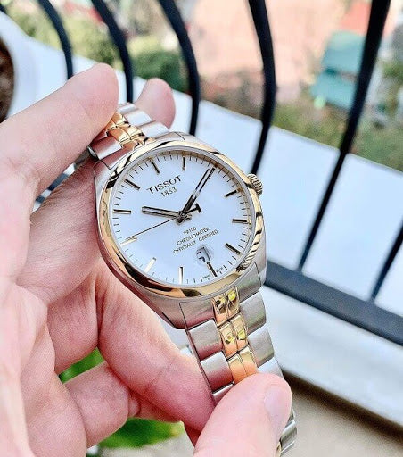Tissot Swiss Made T-Classic PR100 Chronometer 2 Tone Gold Plated Men's Watch T1014512203100 - Diligence1International