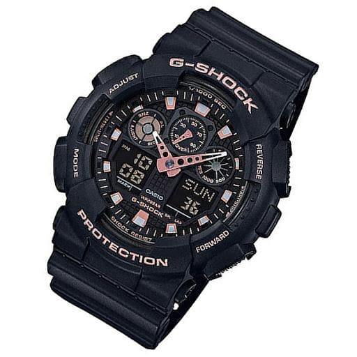 Casio G-Shock Analog-Digital Black x Rose Gold Accents Watch GA100GBX-1A4DR - Diligence1International