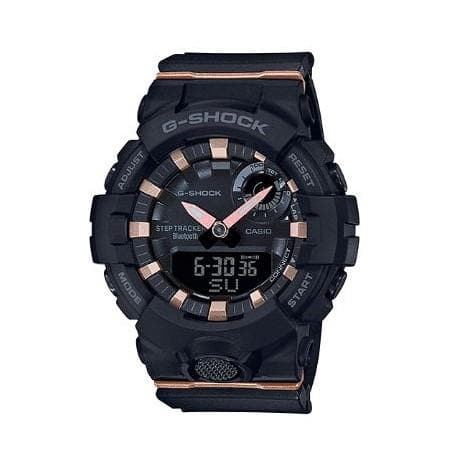 Casio G-Shock G’Squad Mobile Link Bluetooth Anadigi Black x Rose Gold Accent Watch GMAB800-1ADR - Diligence1International