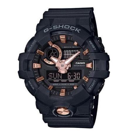 Casio G-Shock Analog-Digital Black x Rose Gold Accents Watch GA710B-1A4DR - Diligence1International