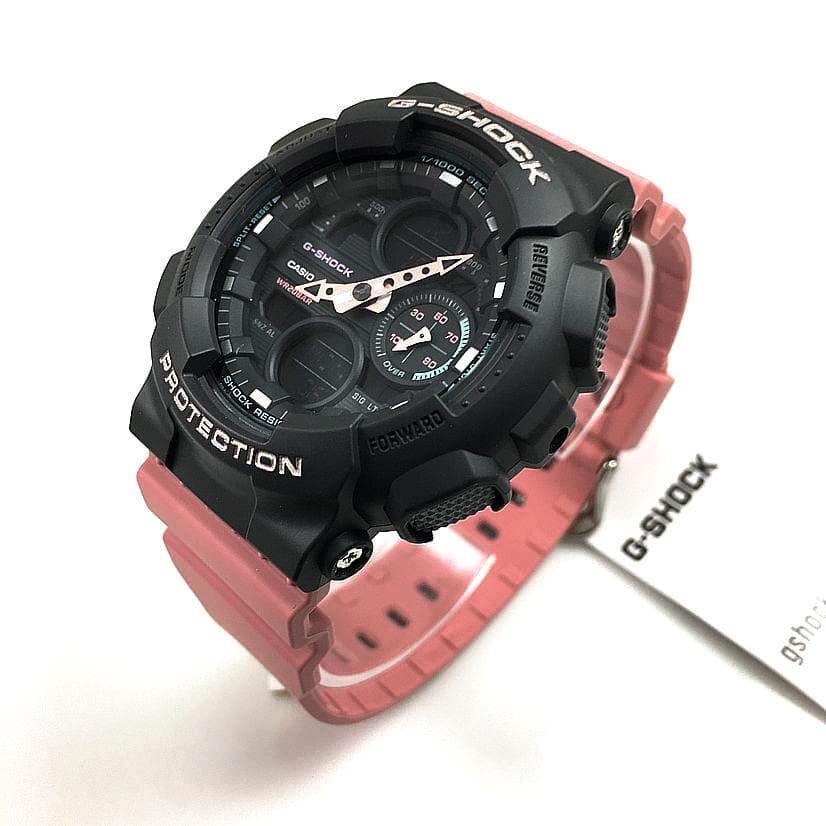 Casio G-Shock Sneaker S Series Analog-Digital Black x Pink Strap Ladies' Watch GMAS140-4ADR - Diligence1International
